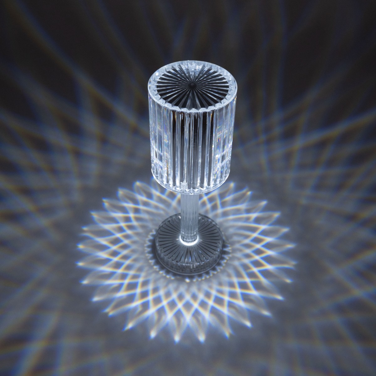 Επιτραπέζιο Φωτιστικό Line LED Αφής – Επαναφορτιζόμενο USB με 3 Ρυθμίσεις Φωτός & Γραμμικό Κρυστάλλιο Εφέ