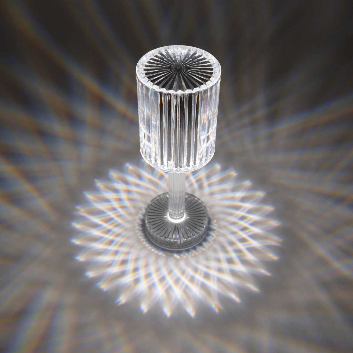 Επιτραπέζιο Φωτιστικό Line LED Αφής – Επαναφορτιζόμενο USB με 3 Ρυθμίσεις Φωτός & Γραμμικό Κρυστάλλιο Εφέ