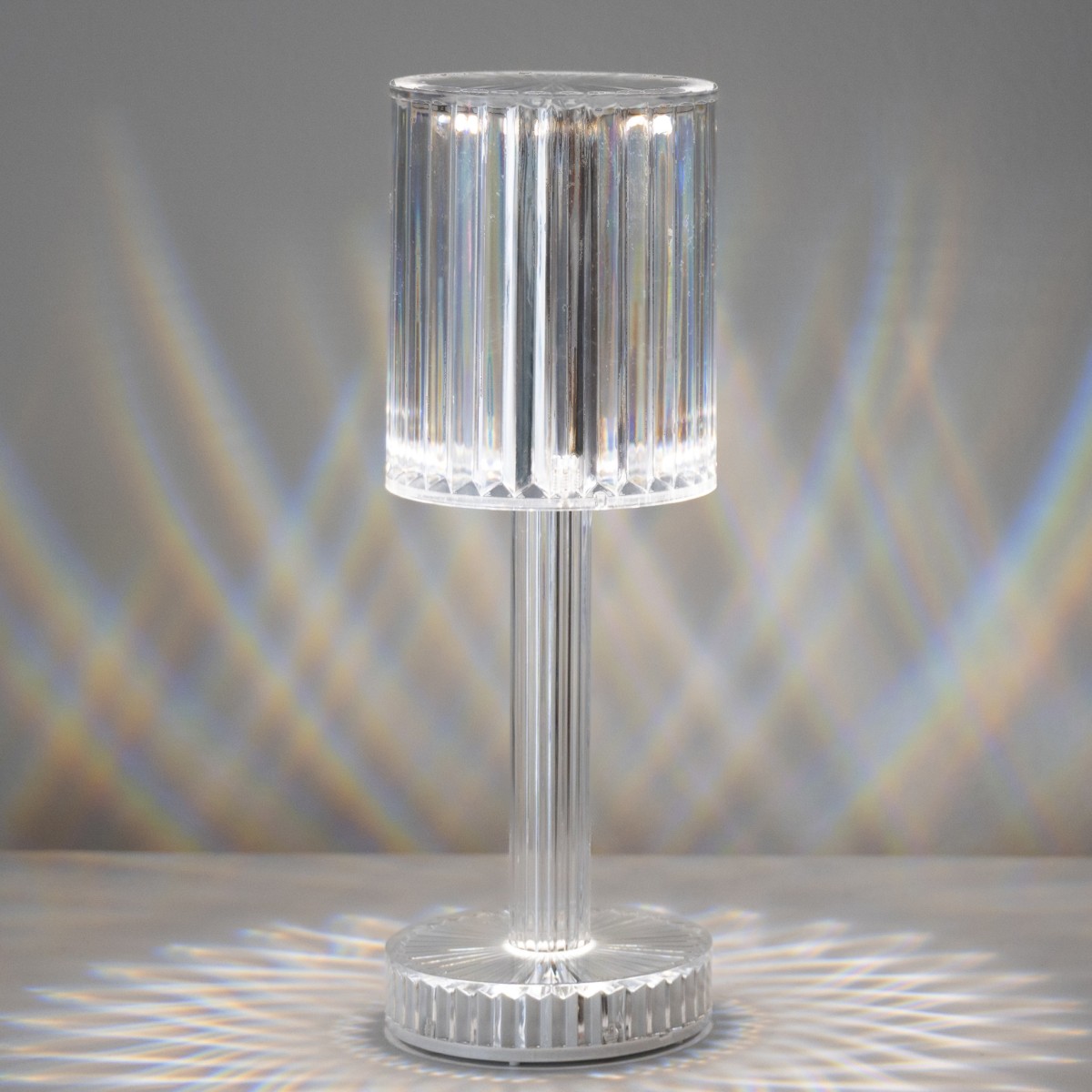 Επιτραπέζιο Φωτιστικό Line LED Αφής – Επαναφορτιζόμενο USB με 3 Ρυθμίσεις Φωτός & Γραμμικό Κρυστάλλιο Εφέ