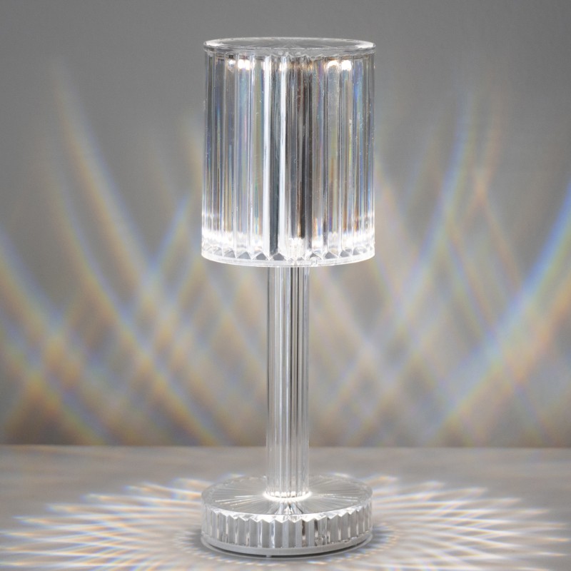 Επιτραπέζιο Φωτιστικό Line LED Αφής – Επαναφορτιζόμενο USB με 3 Ρυθμίσεις Φωτός & Γραμμικό Κρυστάλλιο Εφέ