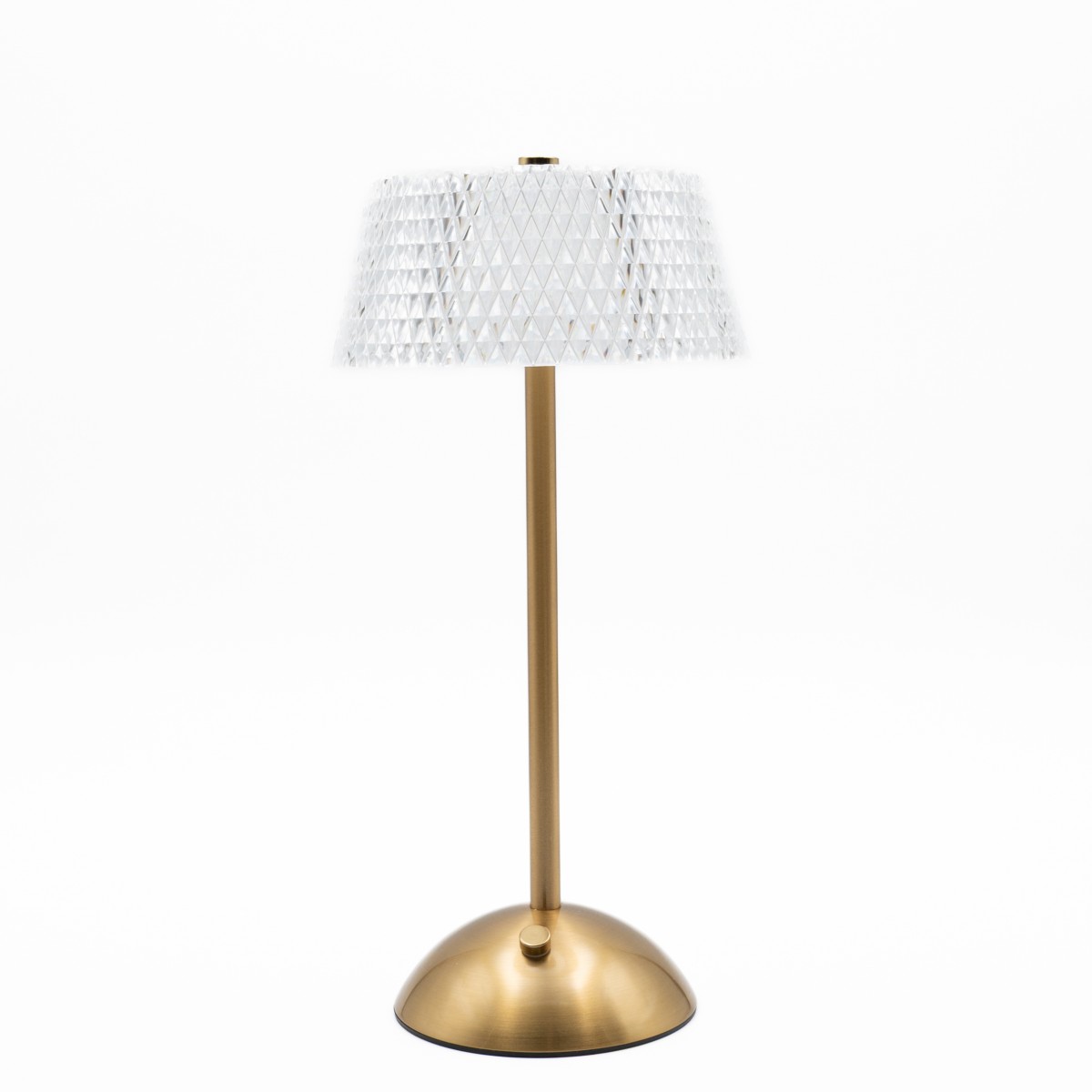 Επιτραπέζιο Φωτιστικό Diamond LED Αφής με Μεταλλική Χρυσή Βάση, 3 Ρυθμίσεις Φωτός & Κρυστάλλινο Εφέ