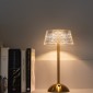 Επιτραπέζιο Φωτιστικό Diamond LED Αφής με Μεταλλική Χρυσή Βάση, 3 Ρυθμίσεις Φωτός & Κρυστάλλινο Εφέ