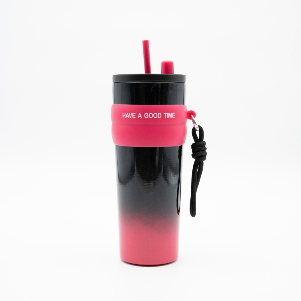 Θερμός 800ml με Καλαμάκι και Λαβή – Θερμός για Κρύα & Ζεστά Ροφήματα