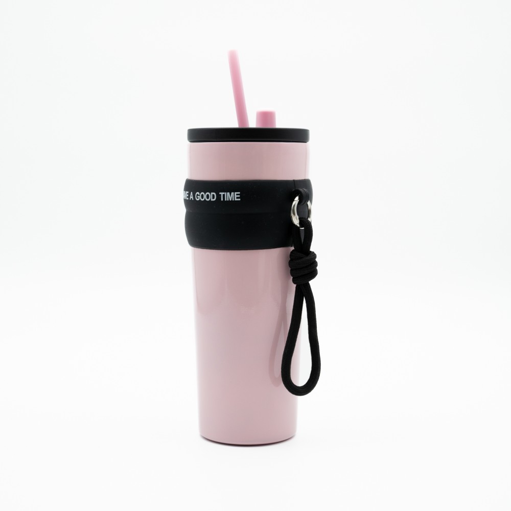 Θερμός 800ml με Καλαμάκι και Λαβή – Θερμός για Κρύα & Ζεστά Ροφήματα