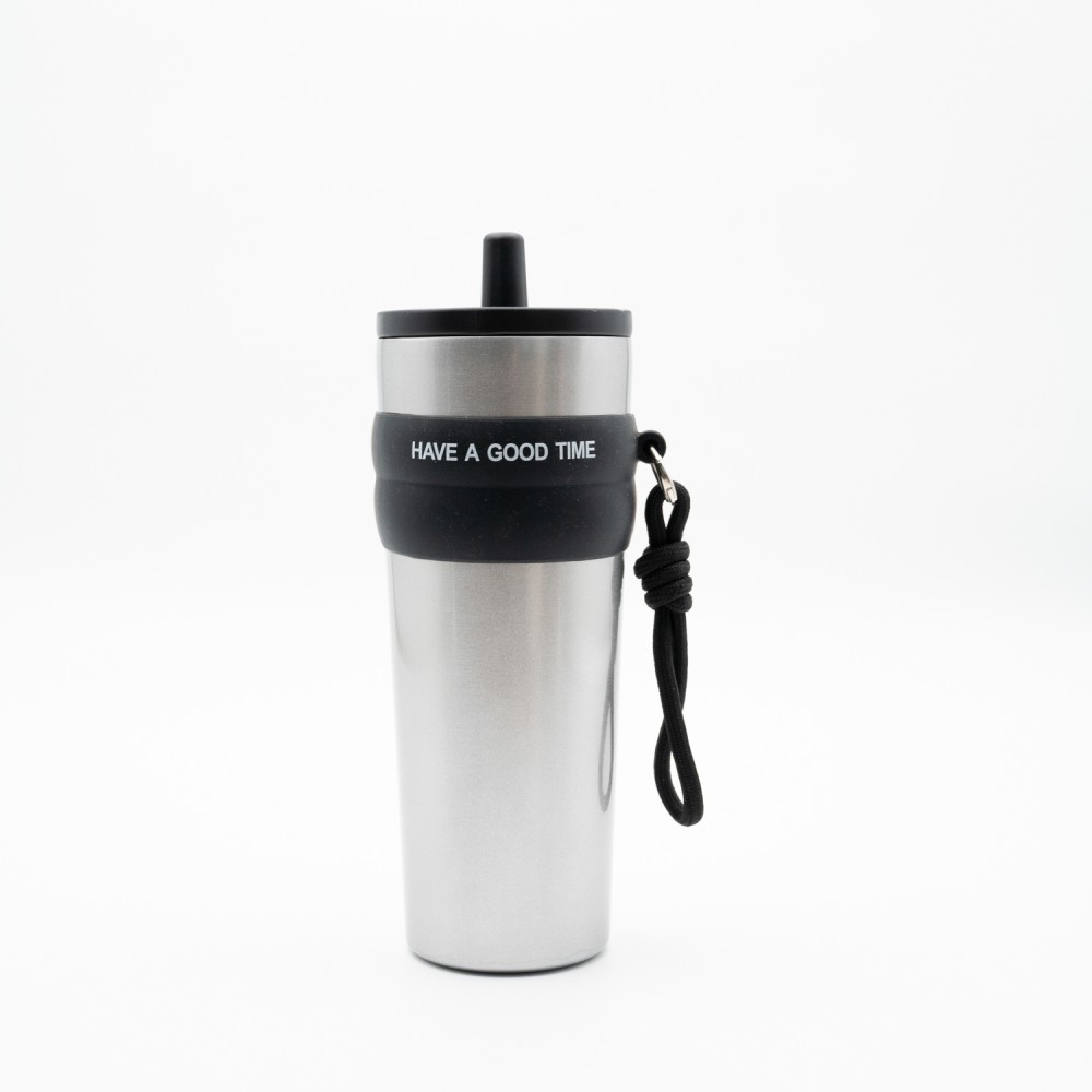 Θερμός 800ml με Καλαμάκι και Λαβή – Θερμός για Κρύα & Ζεστά Ροφήματα