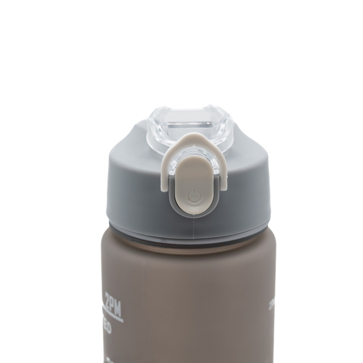 Motivational Παγούρι Νερού 750ml Ombre Μαύρο-Γκρι με Καλαμάκι Σιλικόνης, Δοσομετρητή & Κουμπί Ασφαλείας