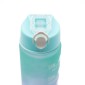 Motivational Παγούρι Νερού 750ml Ombre Μωβ-Aqua με Καλαμάκι Σιλικόνης, Δοσομετρητή & Κουμπί Ασφαλείας