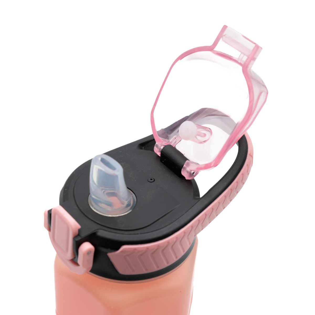 Sports Παγούρι Νερού 750ml Ombre Κίτρινο-Ροζ με Εξαγωνικό Σχεδιασμό, Καλαμάκι Σιλικόνης & Λαβή Μεταφοράς