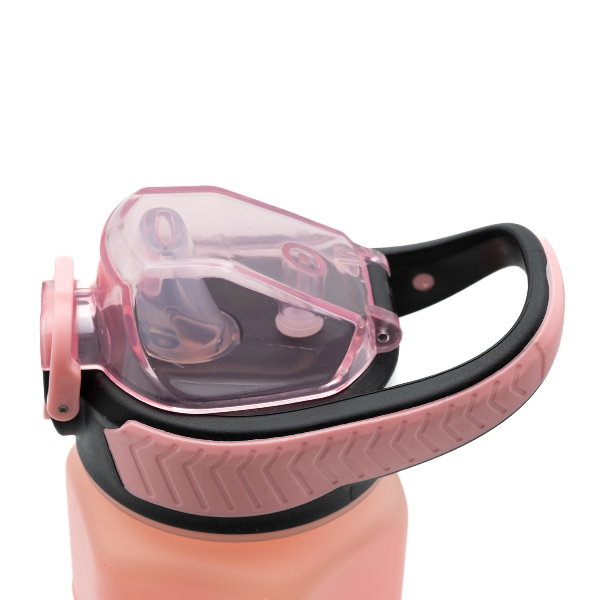 Sports Παγούρι Νερού 750ml Ombre Κίτρινο-Ροζ με Εξαγωνικό Σχεδιασμό, Καλαμάκι Σιλικόνης & Λαβή Μεταφοράς