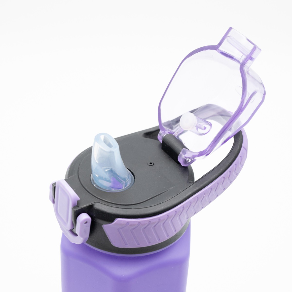 Sports Παγούρι Νερού 750ml Ombre Aqua-Μωβ με Εξαγωνικό Σχεδιασμό, Καλαμάκι Σιλικόνης & Λαβή Μεταφοράς