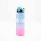 Sports Παγούρι Νερού 750ml Ombre Ροζ-Γαλάζιο με Εξαγωνικό Σχεδιασμό, Καλαμάκι Σιλικόνης & Λαβή Μεταφοράς