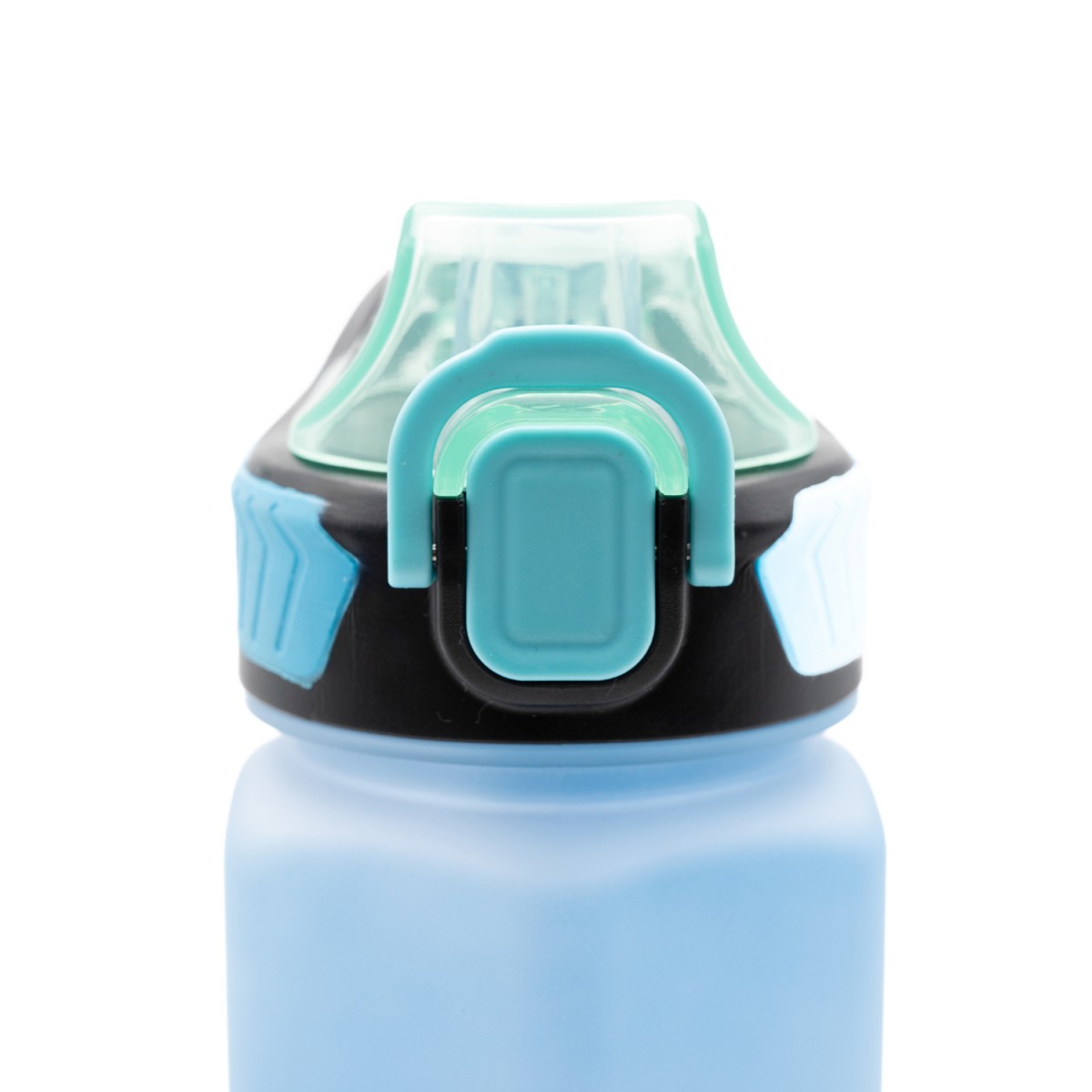 Sports Παγούρι Νερού 750ml Ombre Ροζ-Γαλάζιο με Εξαγωνικό Σχεδιασμό, Καλαμάκι Σιλικόνης & Λαβή Μεταφοράς