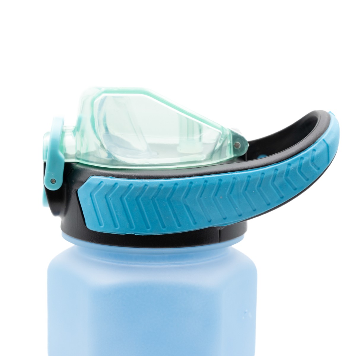 Sports Παγούρι Νερού 750ml Ombre Ροζ-Γαλάζιο με Εξαγωνικό Σχεδιασμό, Καλαμάκι Σιλικόνης & Λαβή Μεταφοράς