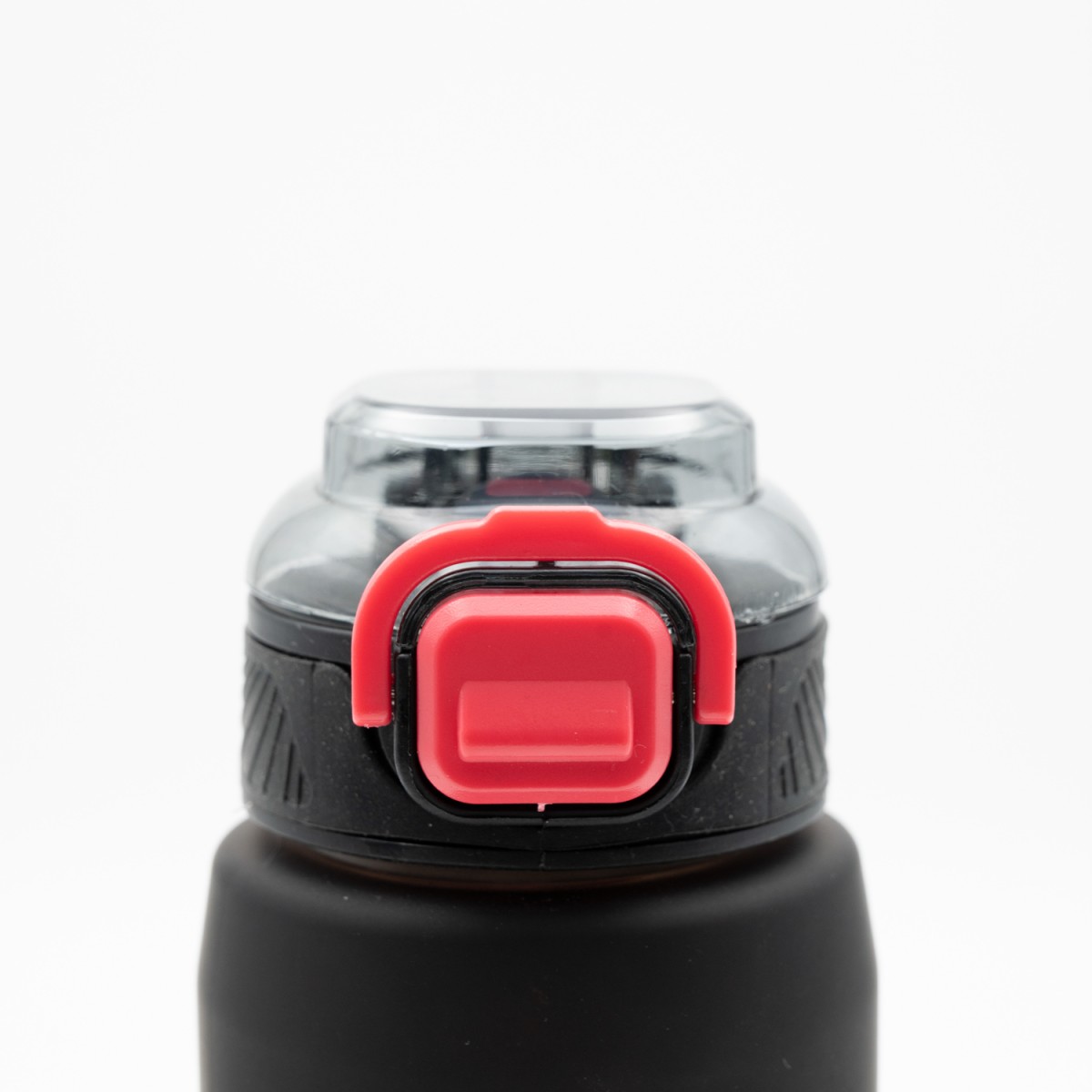 Happy Παγούρι Νερού 800ml Ombre Μαύρο-Κόκκινο με Αντιολισθητική Λαβή Σιλικόνης, Καλαμάκι & Δοσομετρητή