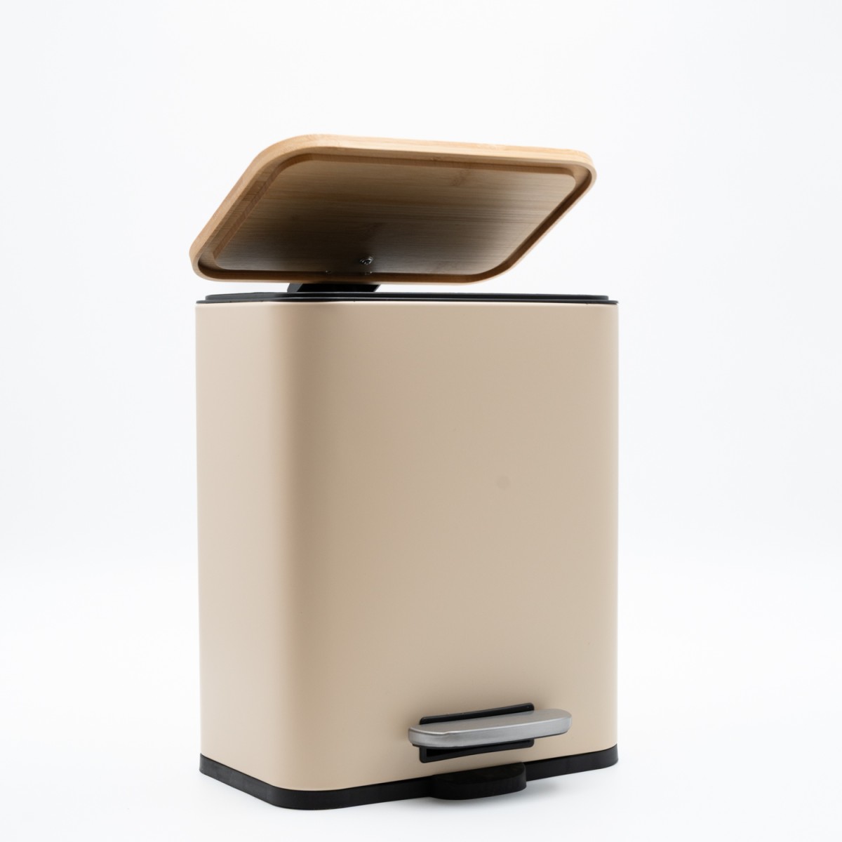 Bamboo Cubic Beige Σετ Πεντάλ 5lt με Soft Close & Πιγκάλ Μεταλλικό