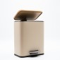 Bamboo Cubic Beige Σετ Πεντάλ 5lt με Soft Close & Πιγκάλ Μεταλλικό