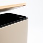 Bamboo Cubic Beige Σετ Πεντάλ 5lt με Soft Close & Πιγκάλ Μεταλλικό