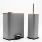 Bamboo Cubic Grey Σετ Πεντάλ 5lt με Soft Close & Πιγκάλ Μεταλλικό