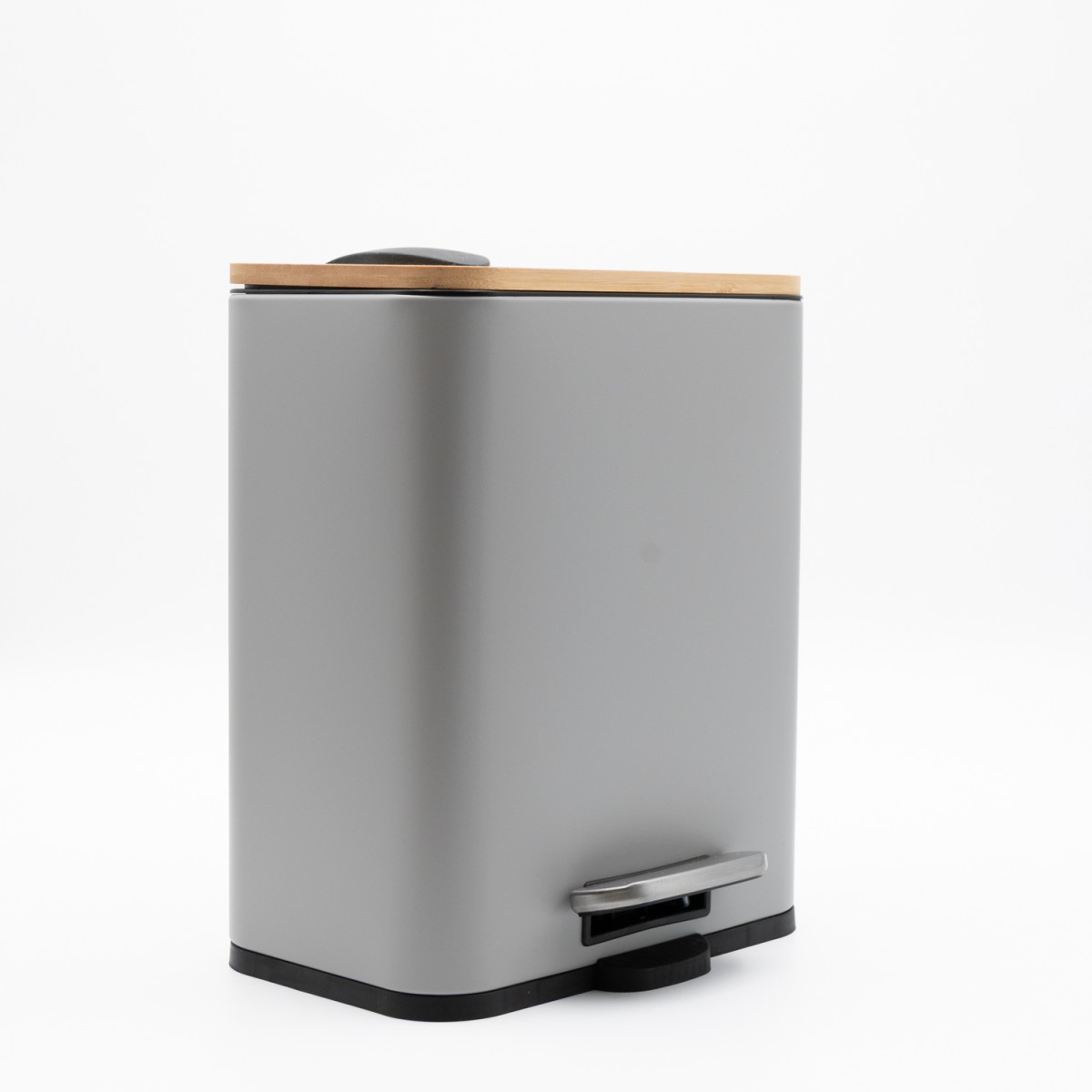 Bamboo Cubic Grey Σετ Πεντάλ 5lt με Soft Close & Πιγκάλ Μεταλλικό