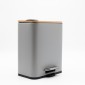 Bamboo Cubic Grey Σετ Πεντάλ 5lt με Soft Close & Πιγκάλ Μεταλλικό