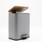Bamboo Cubic Grey Σετ Πεντάλ 5lt με Soft Close & Πιγκάλ Μεταλλικό