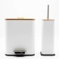 Bamboo Cubic White Σετ Πεντάλ 5lt με Soft Close & Πιγκάλ Μεταλλικό
