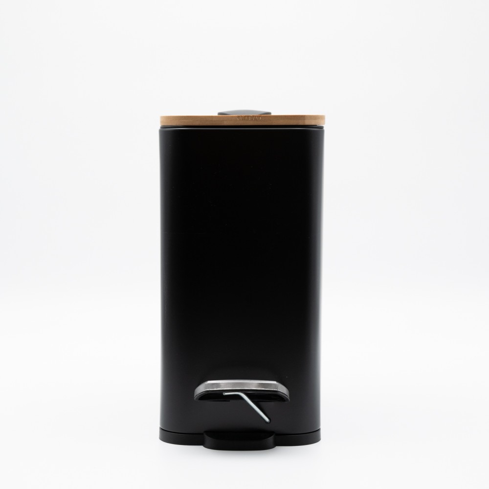 Bamboo Slim Black Πεντάλ 5lt με Soft Close 
