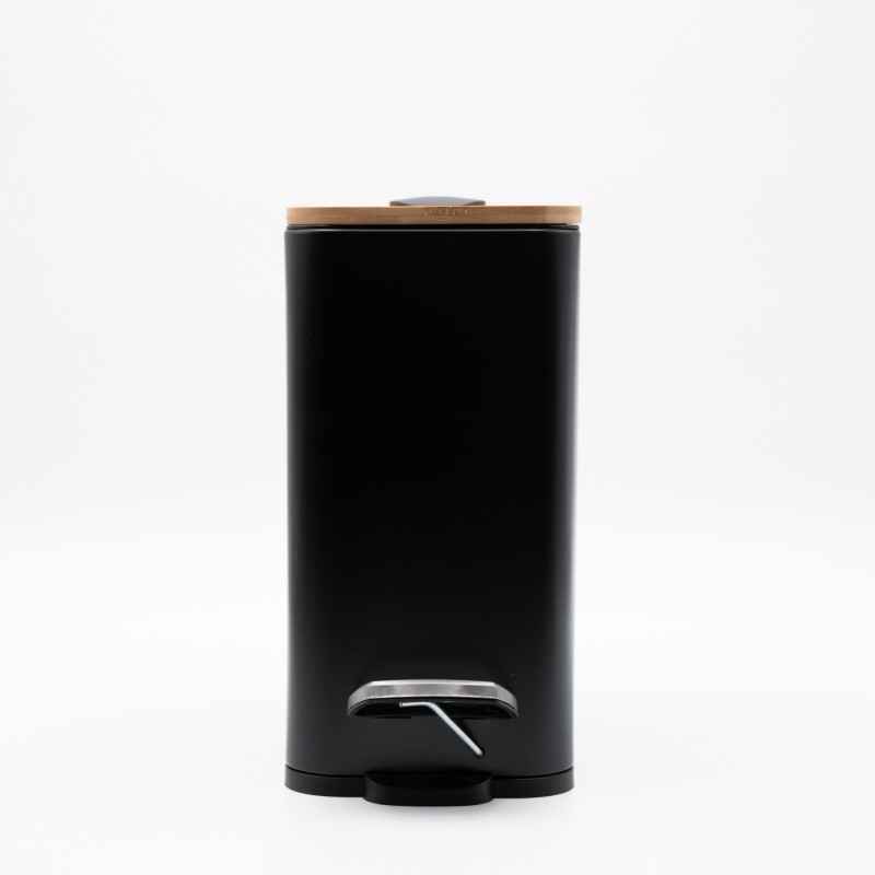 Bamboo Slim Black Πεντάλ 5lt με Soft Close 