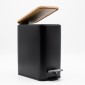 Bamboo Slim Black Σετ Πεντάλ 5lt με Soft Close & Πιγκάλ Μεταλλικό