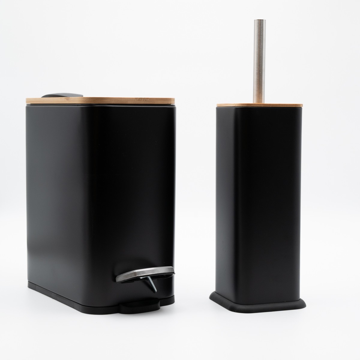 Bamboo Slim Black Σετ Πεντάλ 5lt με Soft Close & Πιγκάλ Μεταλλικό