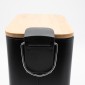Bamboo Slim Black Σετ Πεντάλ 5lt με Soft Close & Πιγκάλ Μεταλλικό