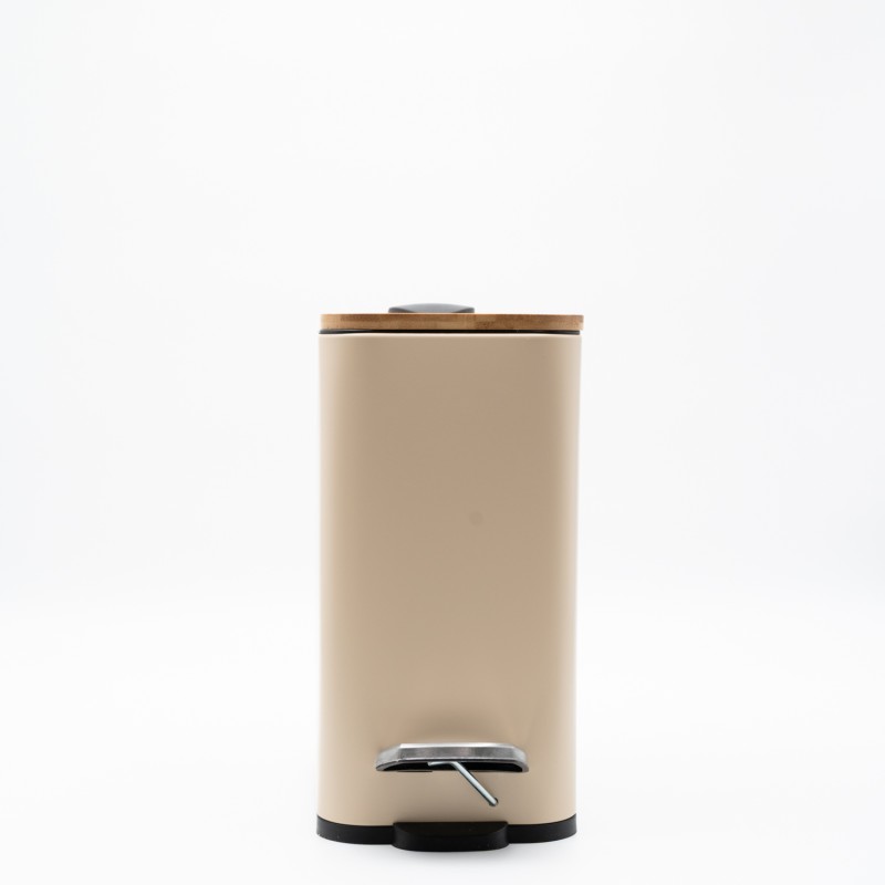 Bamboo Slim Beige Πεντάλ 5lt με Soft Close 
