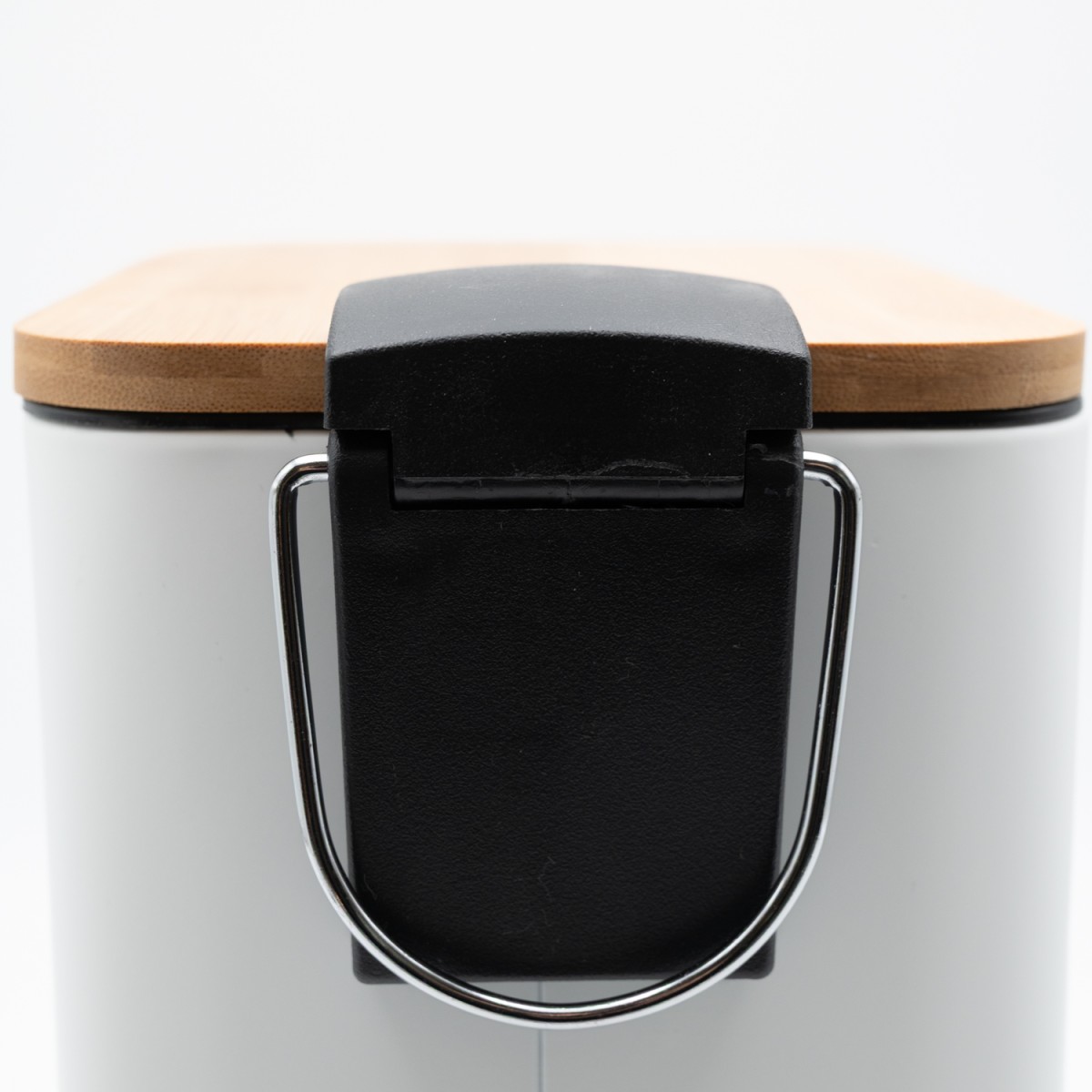 Bamboo Slim White Σετ Πεντάλ 5lt με Soft Close & Πιγκάλ Μεταλλικό