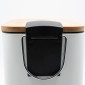 Bamboo Slim White Σετ Πεντάλ 5lt με Soft Close & Πιγκάλ Μεταλλικό