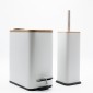 Bamboo Slim White Σετ Πεντάλ 5lt με Soft Close & Πιγκάλ Μεταλλικό