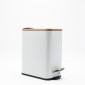 Bamboo Slim White Σετ Πεντάλ 5lt με Soft Close & Πιγκάλ Μεταλλικό