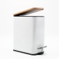 Bamboo Slim White Σετ Πεντάλ 5lt με Soft Close & Πιγκάλ Μεταλλικό