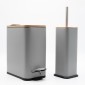 Bamboo Slim Grey Σετ Πεντάλ 5lt με Soft Close & Πιγκάλ Μεταλλικό