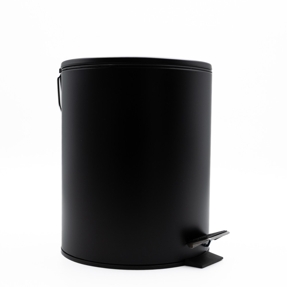 Hotel Classic Black Κάδος Μπάνιου 5lt Μεταλλικός με Μηχανισμό Soft Close