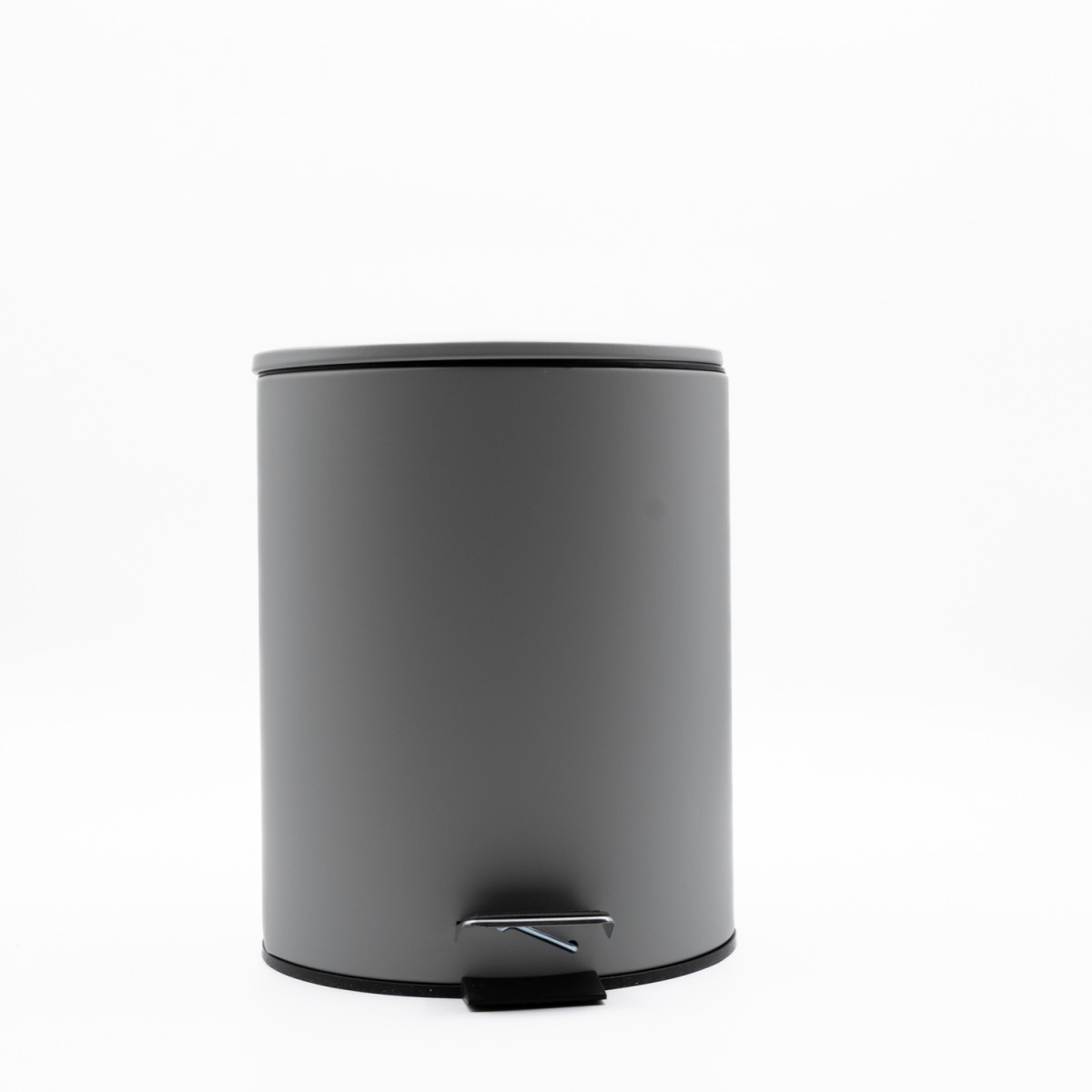 Hotel Classic Grey Κάδος Μπάνιου 5lt Μεταλλικός με Μηχανισμό Soft Close