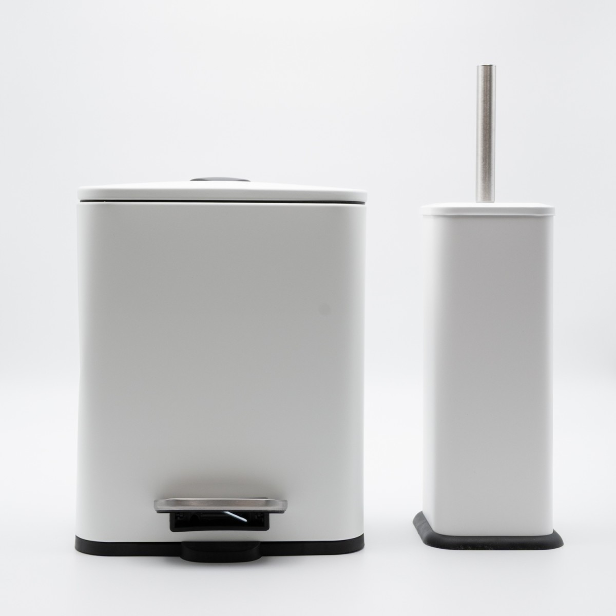 Hotel Cubic White Σετ Πεντάλ 5lt με Soft Close & Πιγκάλ Μεταλλικό