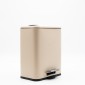 Hotel Cubic Beige Κάδος Μπάνιου 5lt Μεταλλικός με Μηχανισμό Soft Close