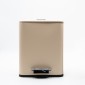 Hotel Cubic Beige Κάδος Μπάνιου 5lt Μεταλλικός με Μηχανισμό Soft Close