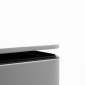 Hotel Cubic Grey Κάδος Μπάνιου 5lt Μεταλλικός με Μηχανισμό Soft Close
