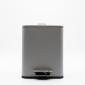 Hotel Cubic Grey Κάδος Μπάνιου 5lt Μεταλλικός με Μηχανισμό Soft Close