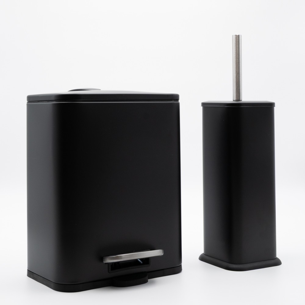 Hotel Cubic Black Σετ Πεντάλ 5lt με Soft Close & Πιγκάλ Μεταλλικό