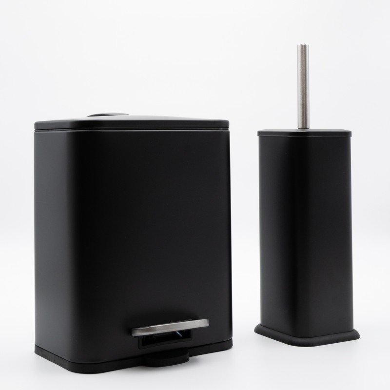 Hotel Cubic Black Σετ Πεντάλ 5lt με Soft Close & Πιγκάλ Μεταλλικό
