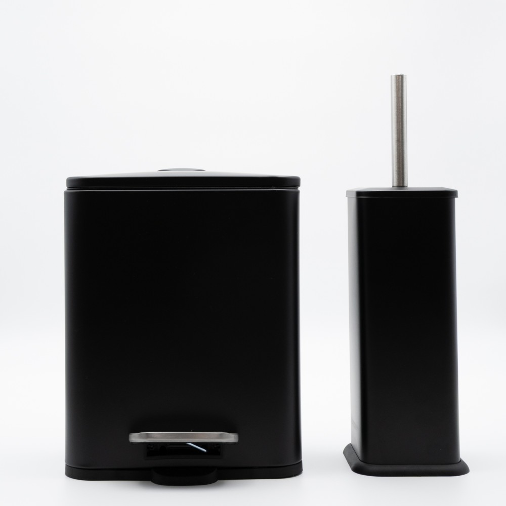 Hotel Cubic Black Σετ Πεντάλ 5lt με Soft Close & Πιγκάλ Μεταλλικό