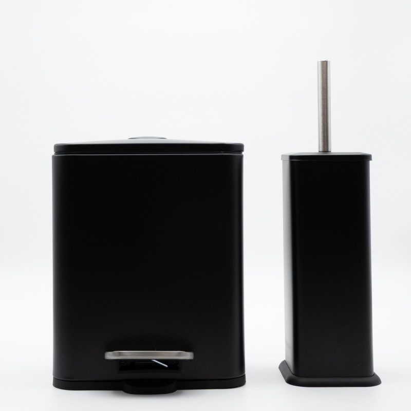 Hotel Cubic Black Σετ Πεντάλ 5lt με Soft Close & Πιγκάλ Μεταλλικό