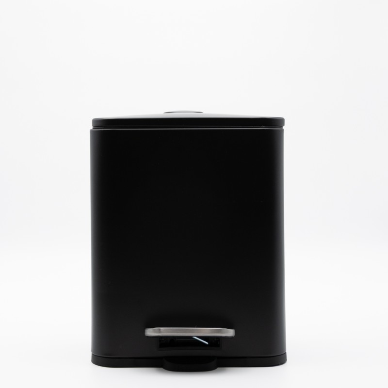 Hotel Cubic Black Κάδος Μπάνιου 5lt Μεταλλικός με Μηχανισμό Soft Close